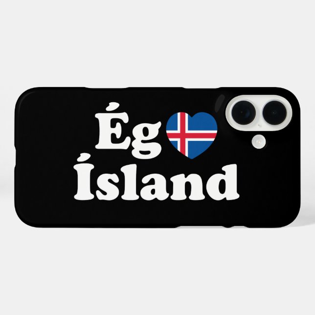 I Heart (Love) Iceland [Ég Elska Ísland] Icelandic Case-Mate iPhone Case (Back (Horizontal))