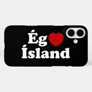 I Heart (Love) Iceland [Ég Elska Ísland] Icelandic iPhone 16 Plus Case