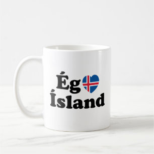 I Heart (Love) Iceland [Ég Elska Ísland] Icelandic Coffee Mug