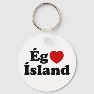 I Heart (Love) Iceland [Ég Elska Ísland] Icelandic Keychain