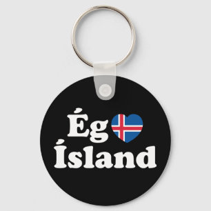I Heart (Love) Iceland [Ég Elska Ísland] Icelandic Keychain