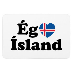 I Heart (Love) Iceland [Ég Elska Ísland] Icelandic Magnet