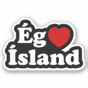 I Heart (Love) Iceland [Ég Elska Ísland] Icelandic Sticker