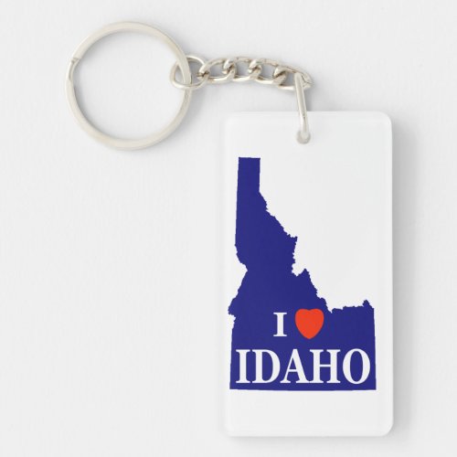 I Heart Love Idaho Keychain