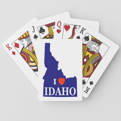 I Heart Love Idaho Playing Cards