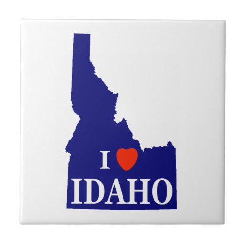 I Heart Love Idaho Tile