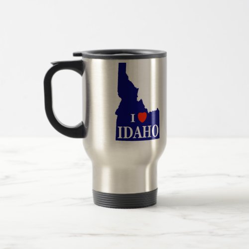 I Heart Love Idaho Travel Mug