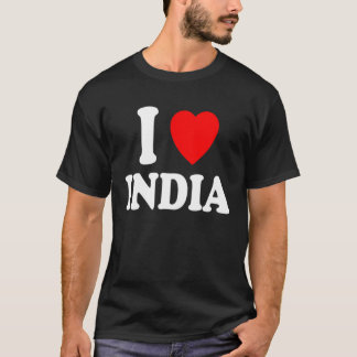 I Heart Love India Travel Tourism Heritage Vacatio T-Shirt