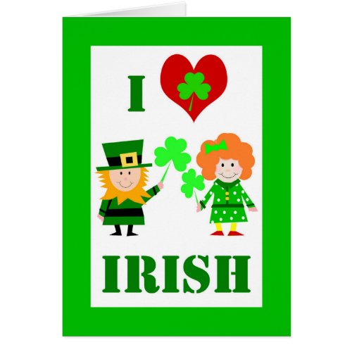 I Heart  Love Irish St Patricks Day Cute