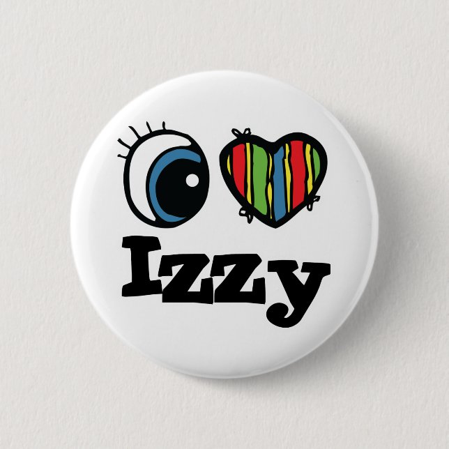 I Heart (Love) Izzy Pinback Button (Front)