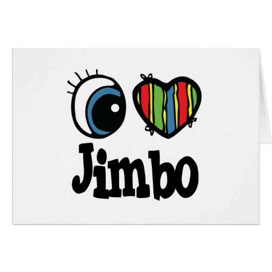 I Heart (Love) Jimbo Cards (Front Horizontal)