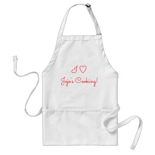 I Heart Love Jojos Name Cooking Adult Apron