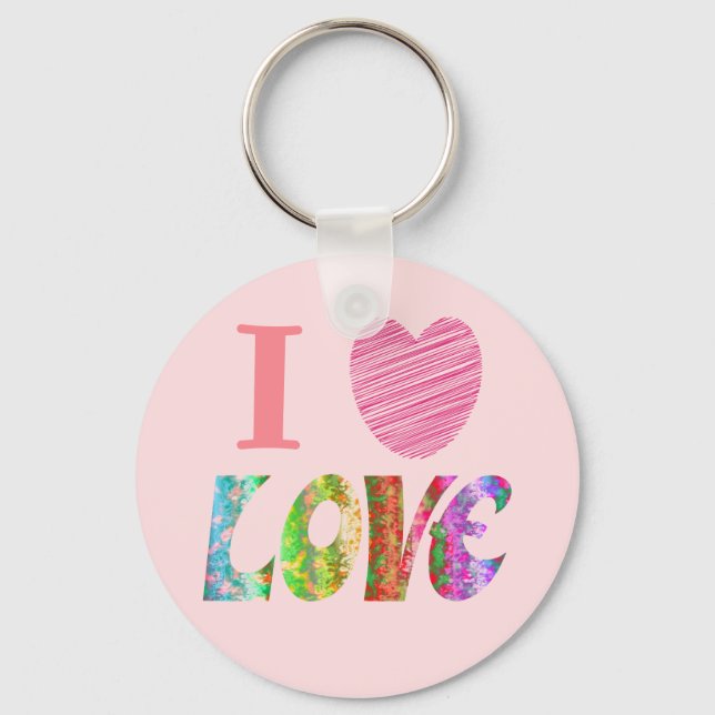 I Heart Love Keychain (Front)