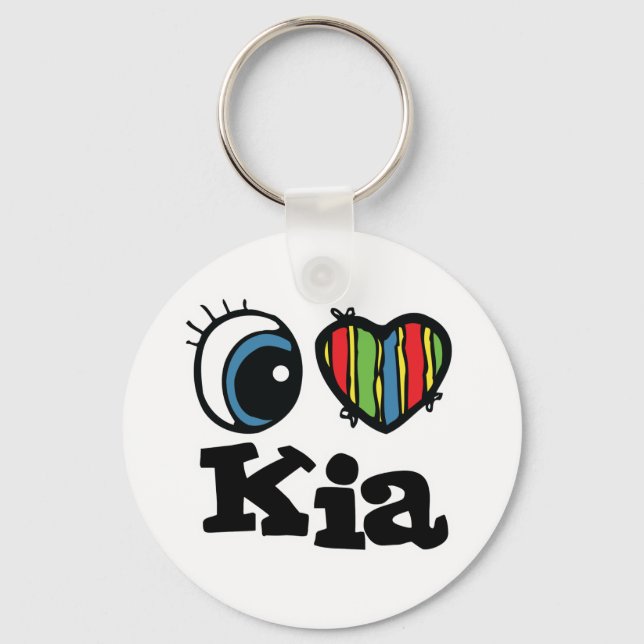 I Heart (Love) Kia Keychain (Front)