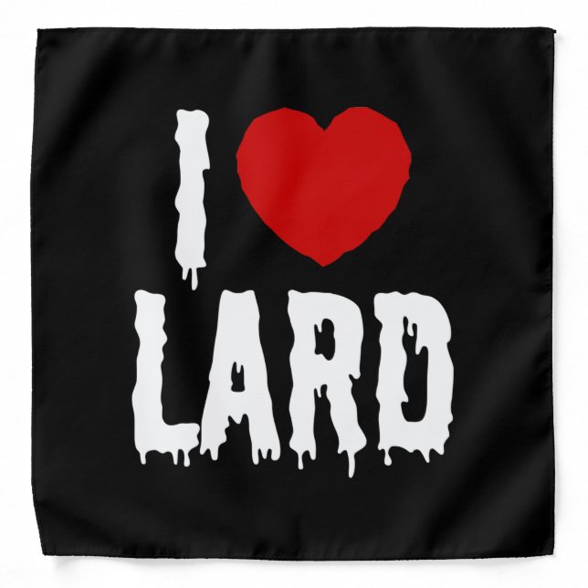 I HEART [LOVE] LARD BANDANA (Front)