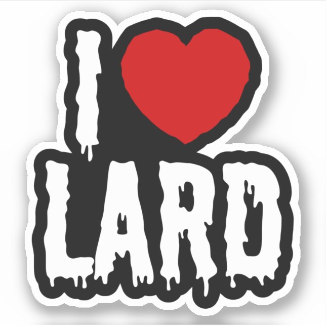 I HEART [LOVE] LARD STICKER (Front)