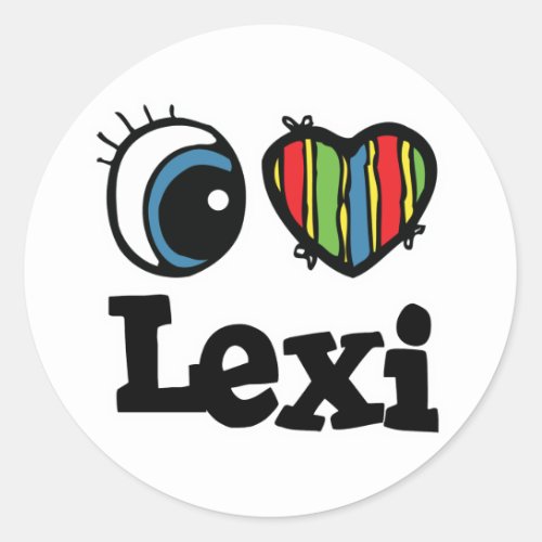 I Heart Love Lexi Classic Round Sticker