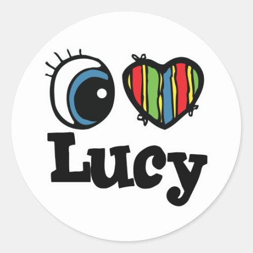 I Heart Love Lucy Classic Round Sticker