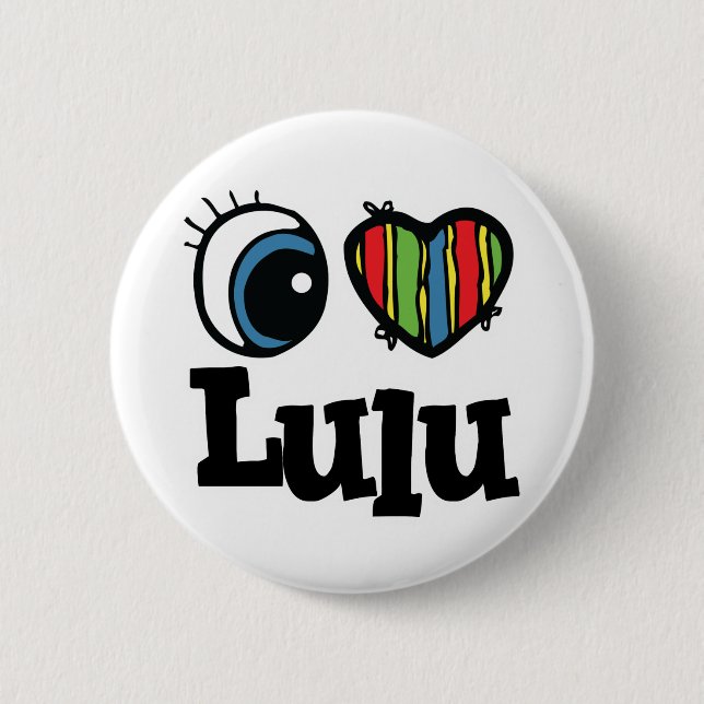 I Heart (Love) Lulu Pinback Button (Front)