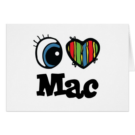 I Heart (Love) Mac Cards (Front Horizontal)