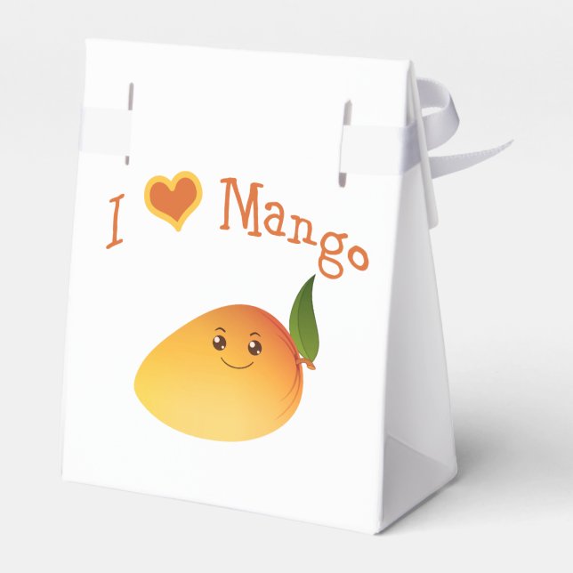 I Heart (love) Mango Favor Boxes (Back Side)