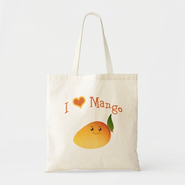 I Heart (love) Mango Tote Bag (Front)