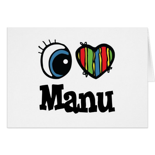 I Heart (Love) Manu Cards (Front Horizontal)