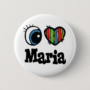 I Heart (Love) Maria Pinback Button