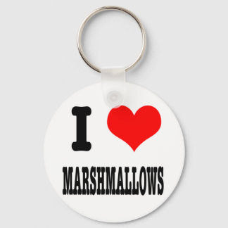 I HEART (LOVE) marshmallows Keychain