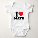 I Heart / love math Baby Bodysuit