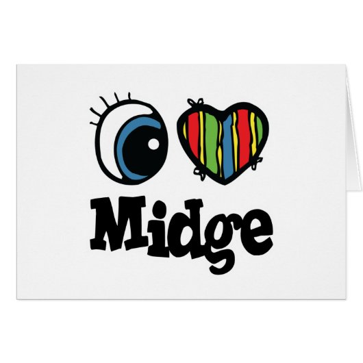 I Heart (Love) Midge Cards (Front Horizontal)