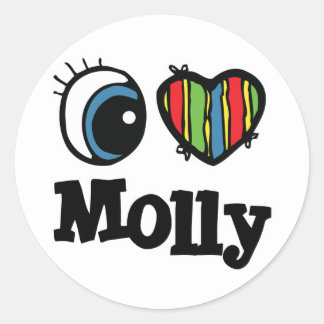 I Love Molly Stickers, I Love Molly Sticker Designs