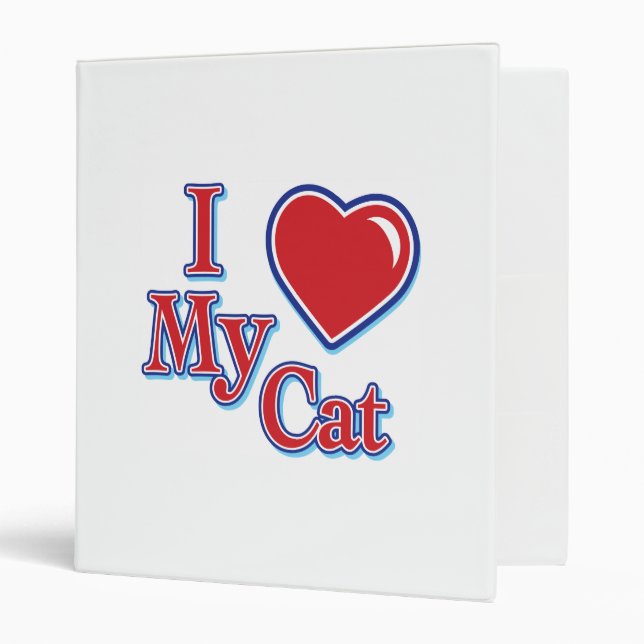 I Heart love my cat Binder (Front/Inside)