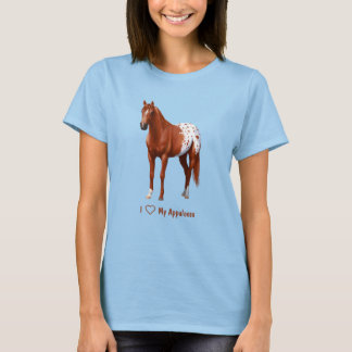 I Heart (Love) My Chestnut Appaloosa Horse T-Shirt