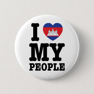 I Heart (Love) My Khmer People Button