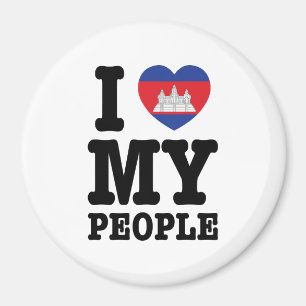I Heart (Love) My Khmer People Magnet