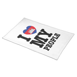 I Heart (Love) My Khmer People Placemat