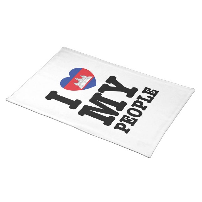 I Heart (Love) My Khmer People Placemat (On Table)