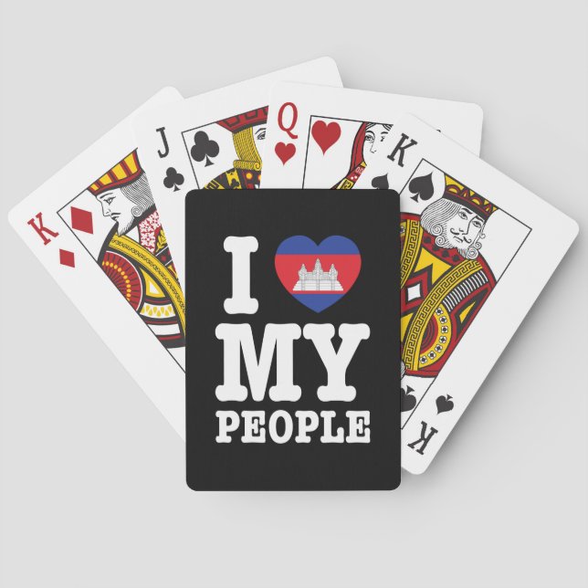I Heart (Love) My Khmer People Poker Cards (Back)