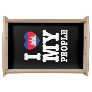 I Heart (Love) My Khmer People Serving Tray