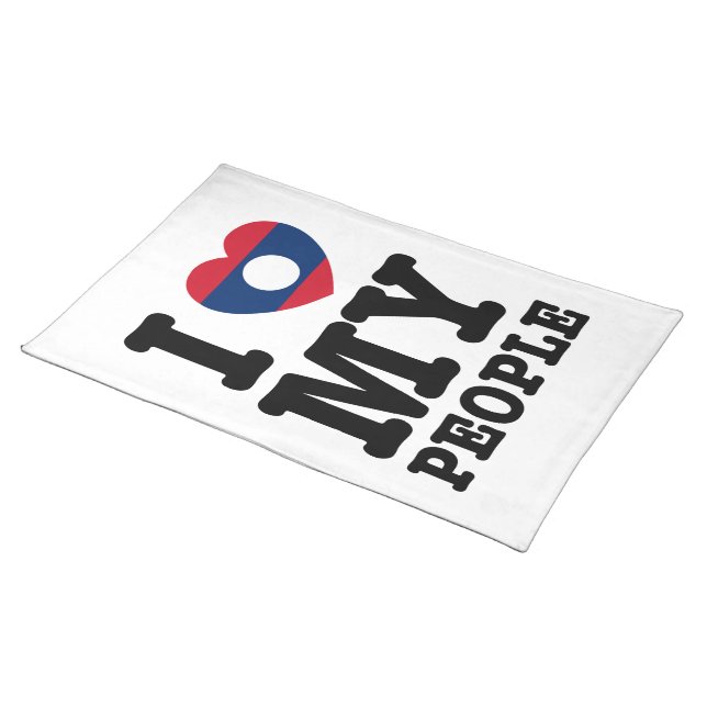 I Heart (Love) My Lao People Placemat (On Table)