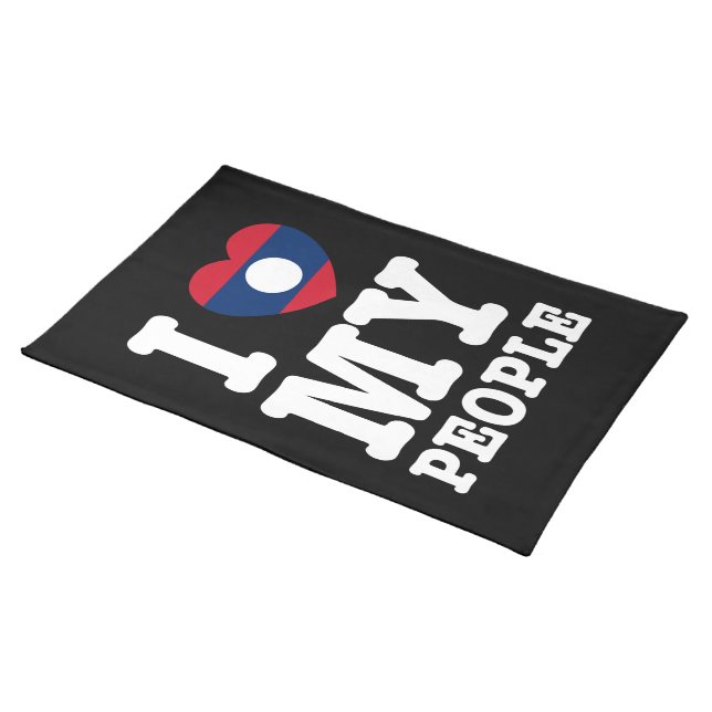 I Heart (Love) My Lao People Placemat (On Table)