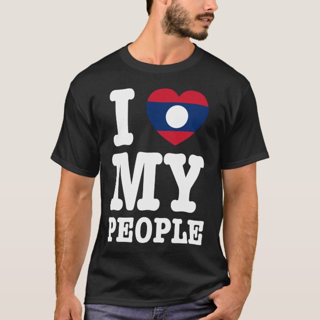 I Heart (Love) My Lao People T-Shirt (Front)