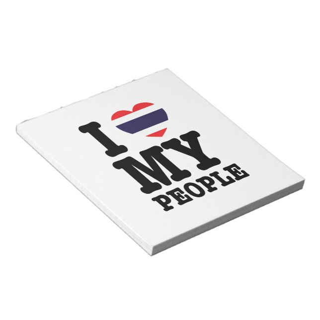 I Heart (Love) My Thai People Notepad (Angled)