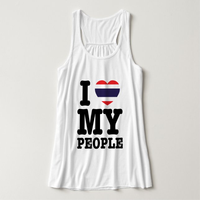 I Heart (Love) My Thai People Tank Top (Design Front)
