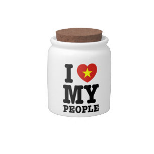 I Heart (Love) My Viet People Candy Jar