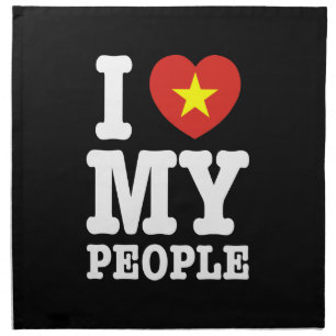 I Heart (Love) My Viet People Cloth Napkin