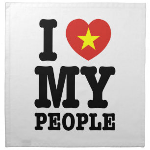 I Heart (Love) My Viet People Cloth Napkin