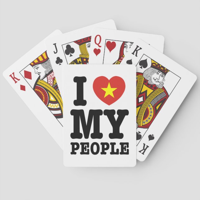 I Heart (Love) My Viet People Poker Cards (Back)
