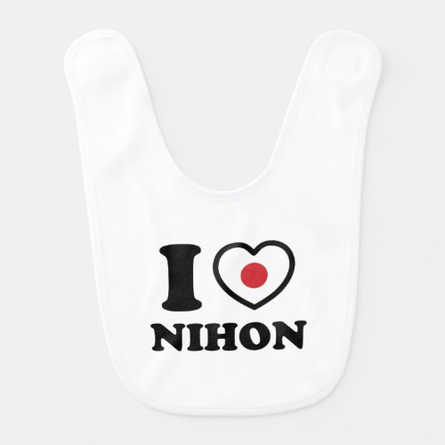 I HEART LOVE NIHON BABY BIB